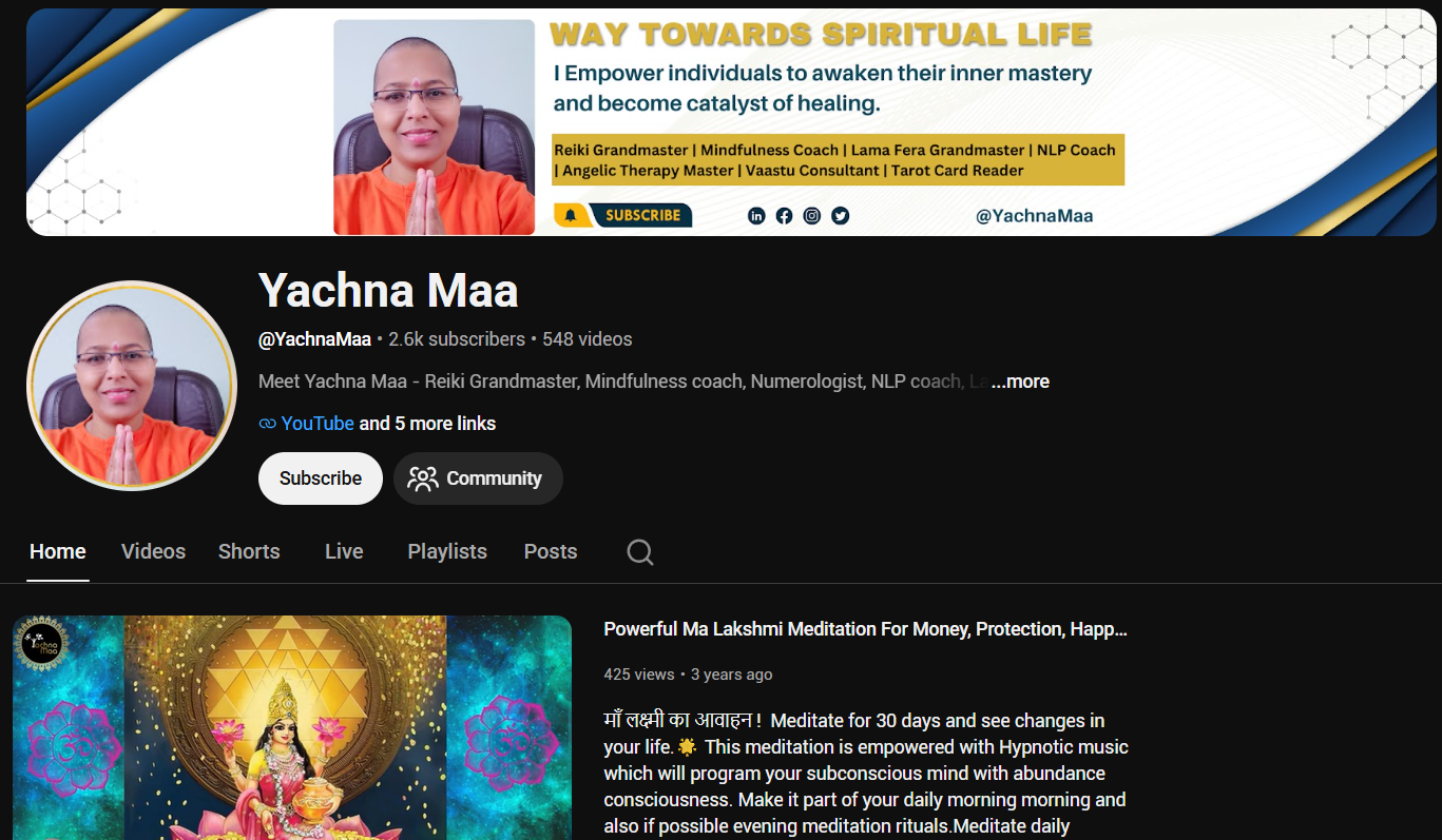Yachna Maa YouTube channel